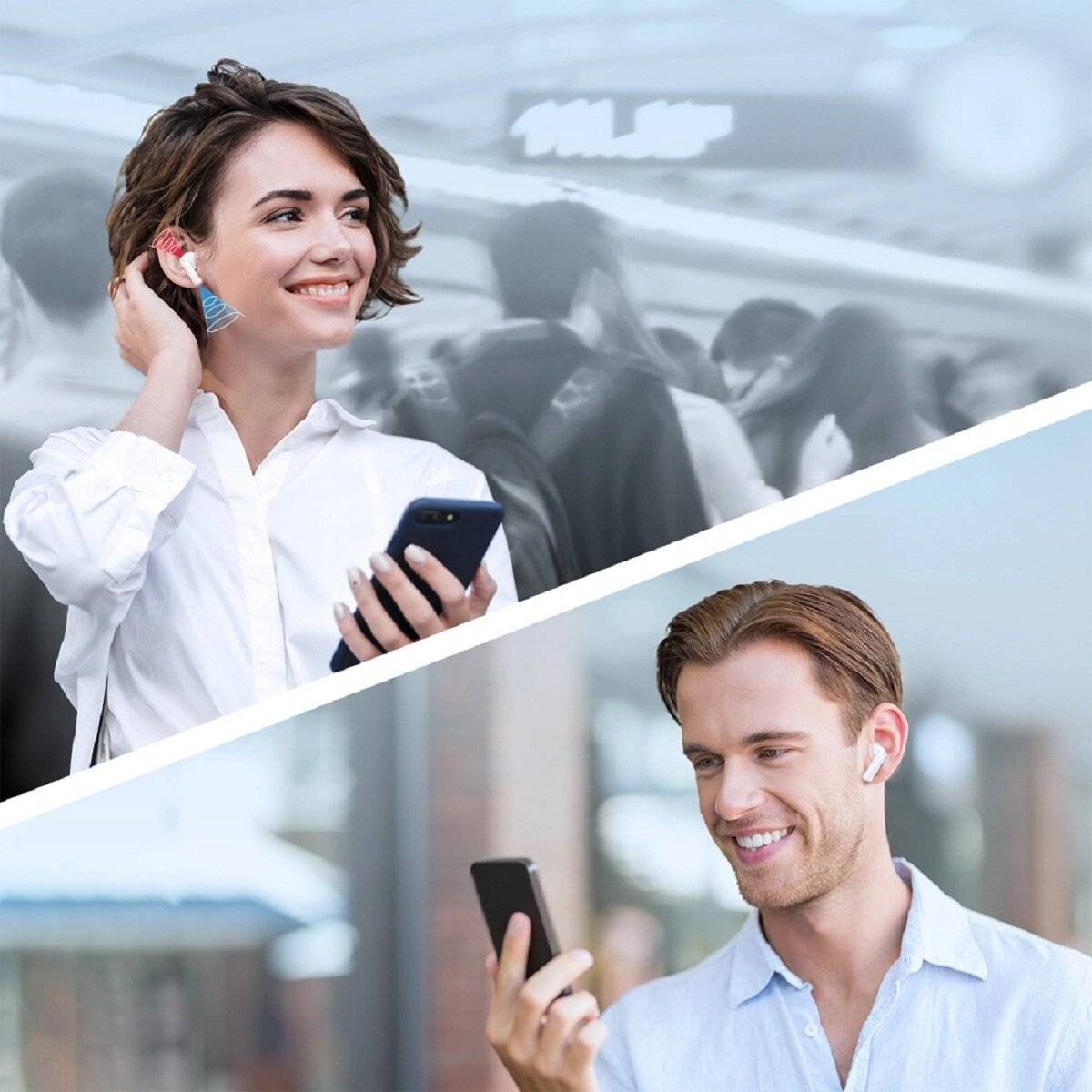Joyroom TWS Bluetooth In-Ear-Kopfhörer  Kabellos, wasserdicht nach IPX4 Weiß