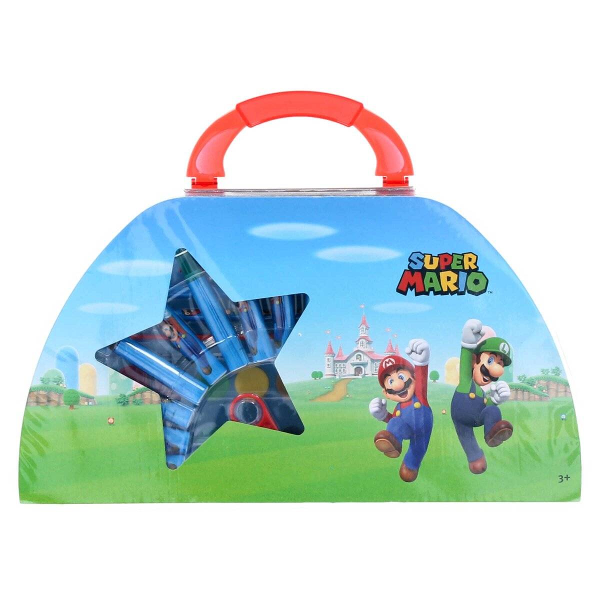 Super Mario Mal- und Zeichenkoffer  Kreatives Kunst-Set für Kinder