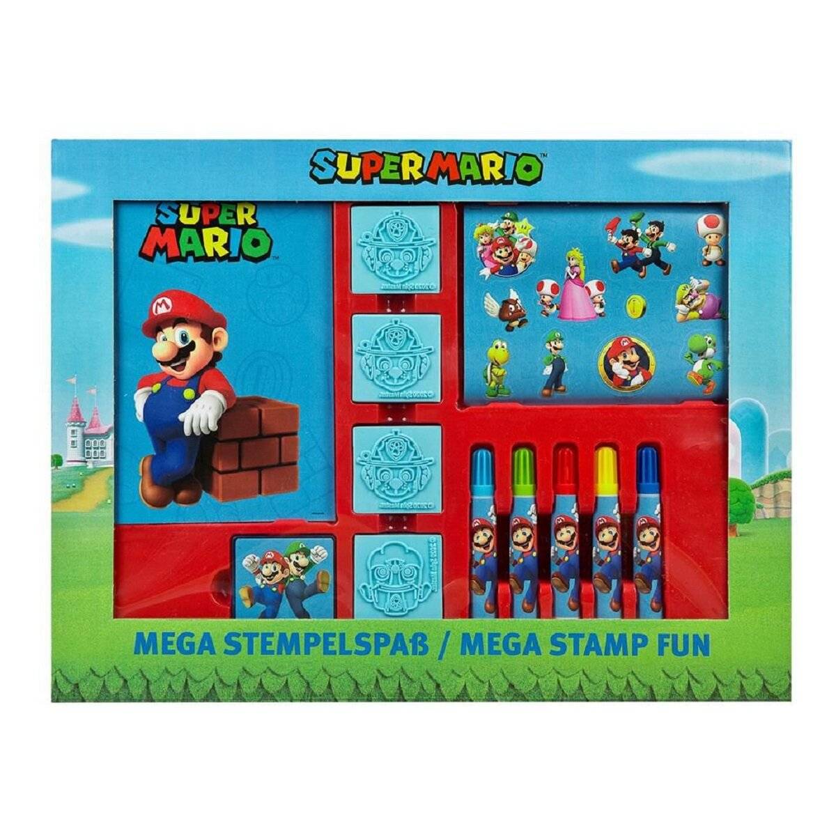 Super Mario Mega-Stempelset  Kreativer Stempelspaß für Kinder