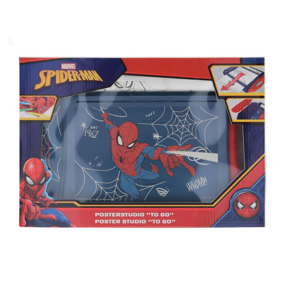 Spiderman Ausmalposter-Set  70 Poster mit Buntstiften und Stickern für Kinder
