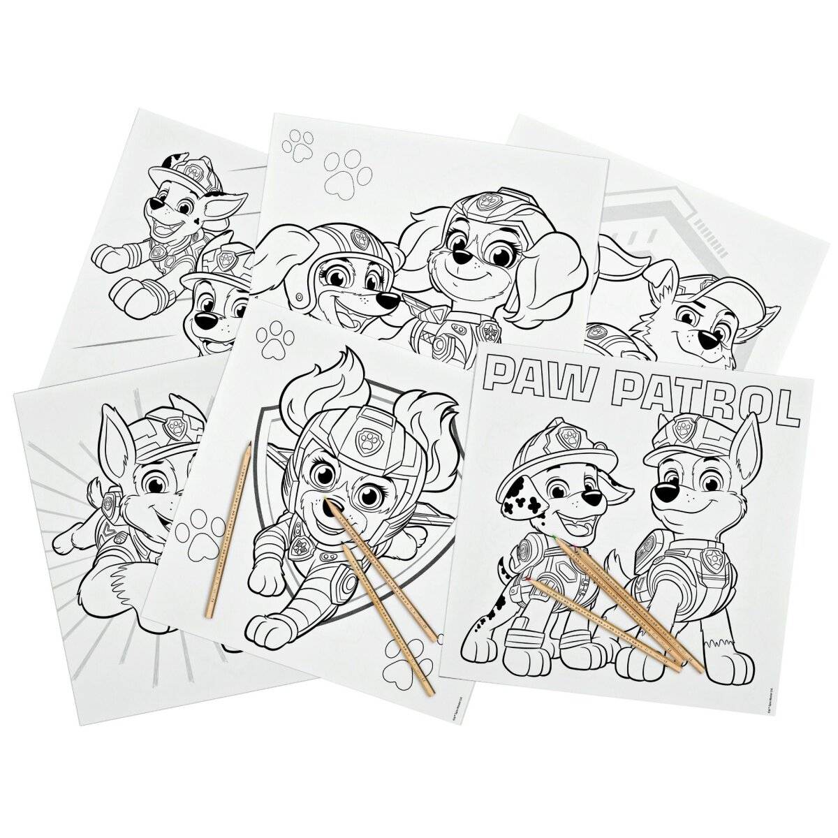 Paw Patrol Malset  6 bunte Stifte für stundenlangen Malspaß