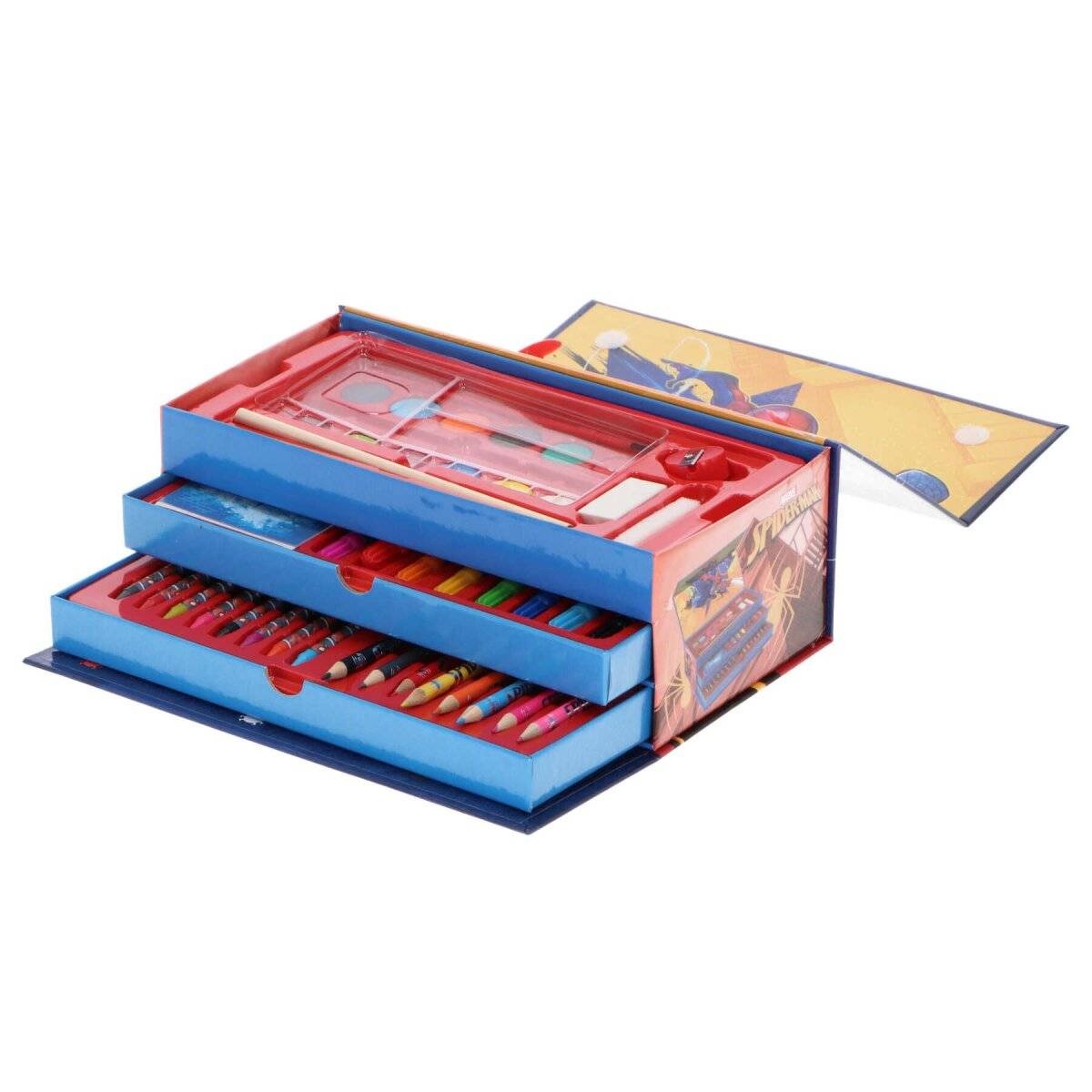 Spiderman Schreib und Mal set  Kreatives Set Kompaktes Set mit Stiften und Zubehör