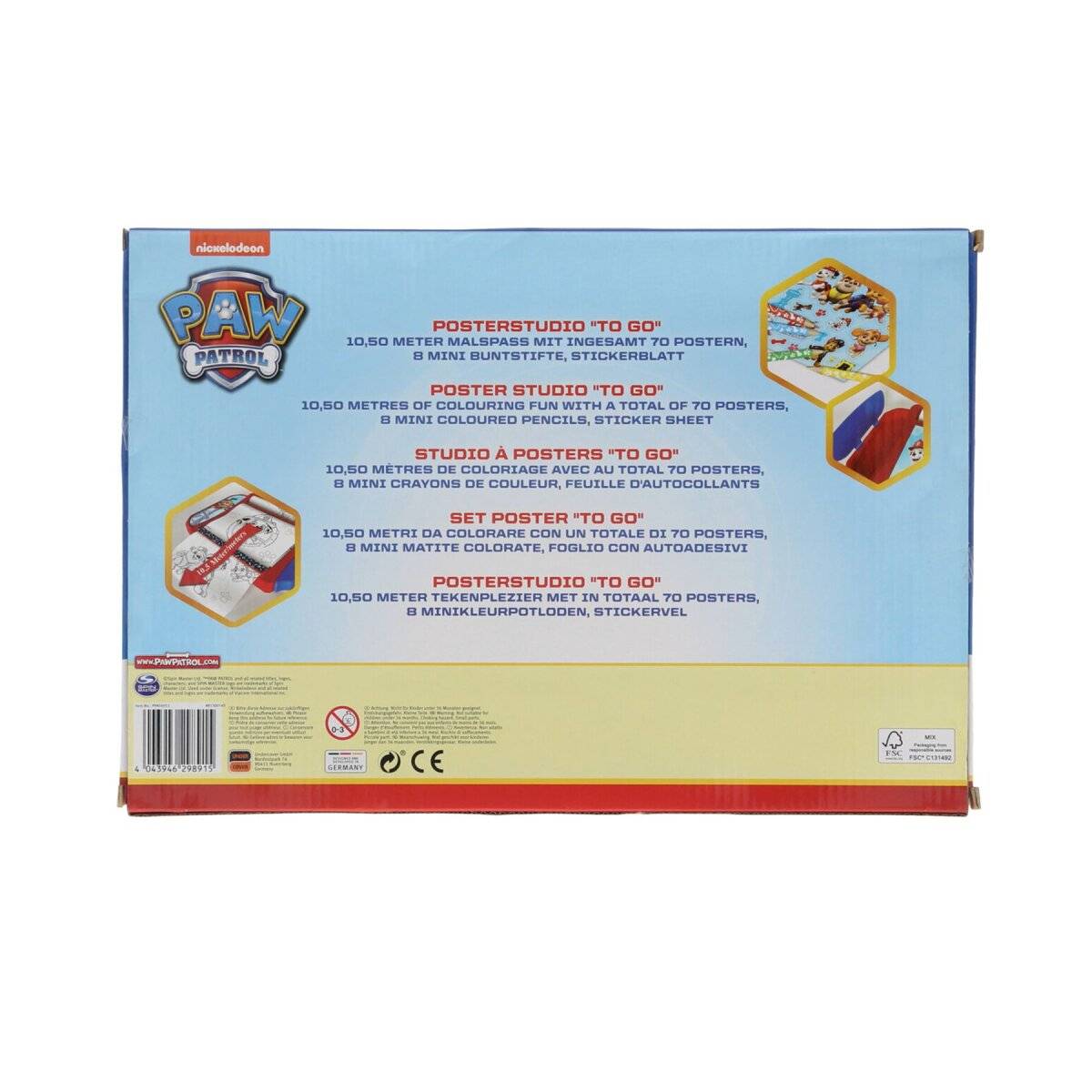 Paw Patrol Ausmalposter-Set  70 Poster mit Buntstiften und Stickern für Kinder