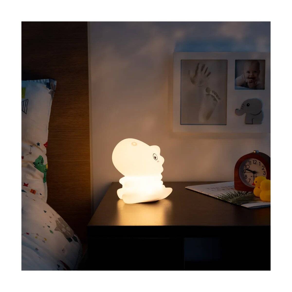 Stylisches Nachtlicht mit vielseitigen Lichtmodi | Wiederaufladbarem Akku | RGB-Farbwechsel | T-Rex