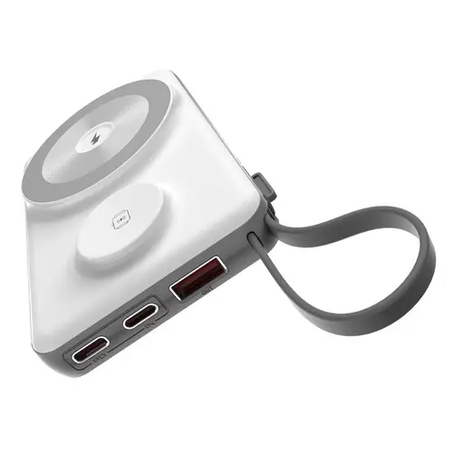 Powerbank 10000-mAh-LED-Display mit Typ-C- und iPhone -Anschlusskabel für Mobiltelefone und Watch Powerbank 10000-mAh-LED-Display mit Typ-C- und iPhone -Anschlusskabel für Mobiltelefone und Watch