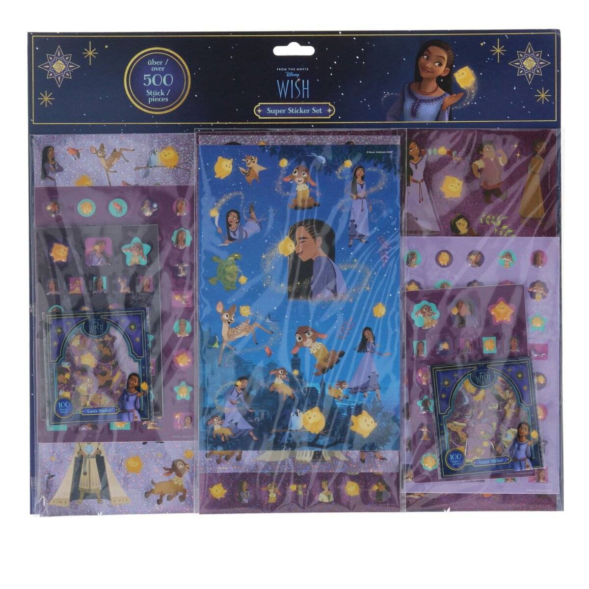 Disney Wish Sticker-Set  500 bunte Aufkleber für kreative Bastelprojekte