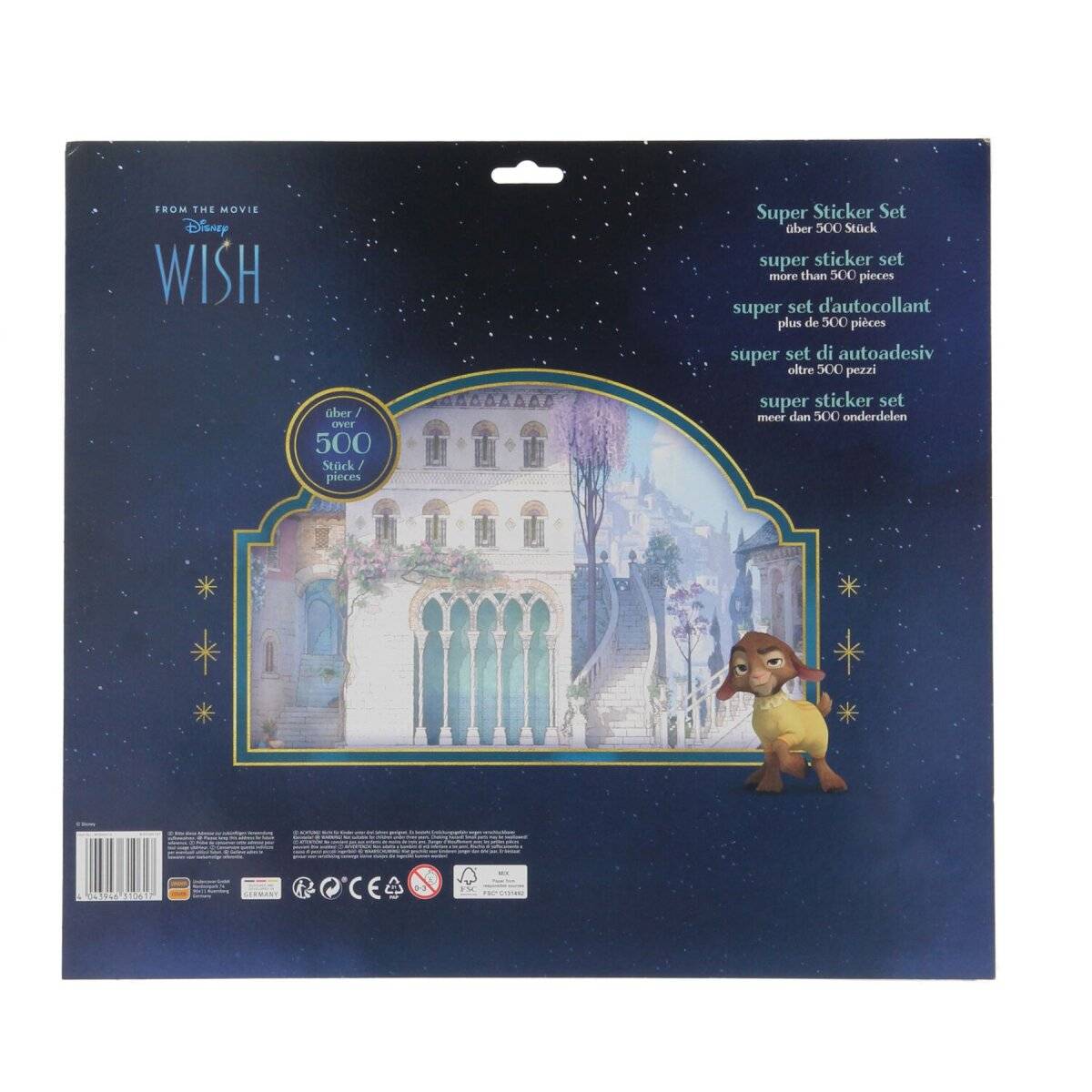 Disney Wish Sticker-Set  500 bunte Aufkleber für kreative Bastelprojekte