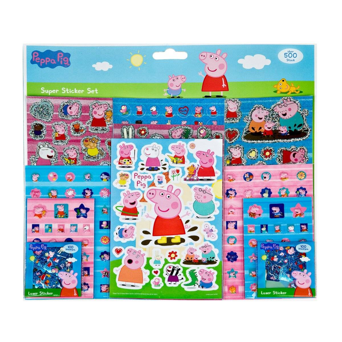 Peppa Pig Sticker-Set  500 Aufkleber für kreative Bastelideen