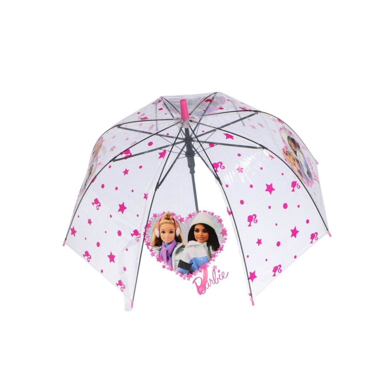 Barbie Regenschirm Regenbegleiter für Kinder  Hübscher Stockschirm, Ø 74 cm