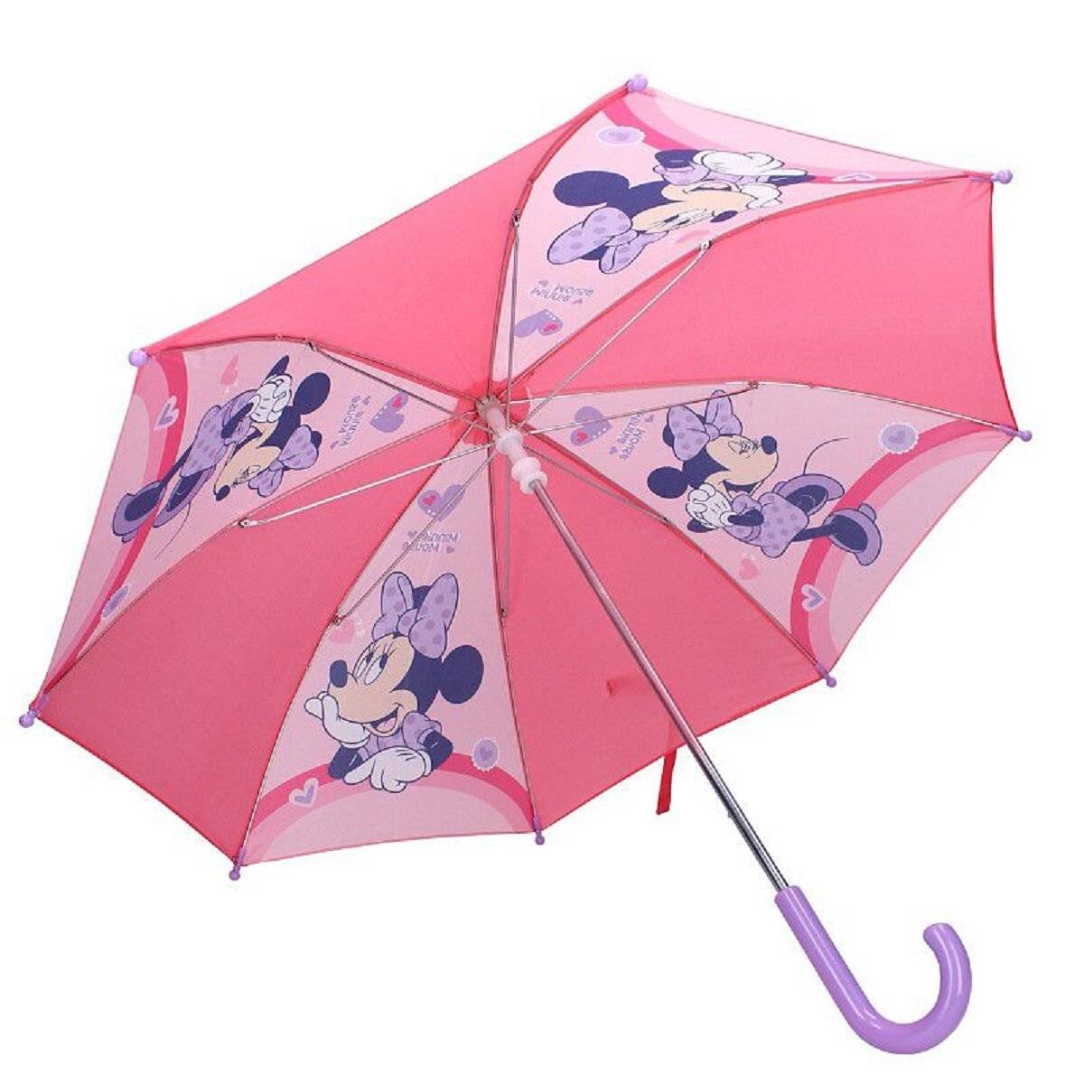 Disney Minnie Mouse Kinder-Regenschirm Stockschirm  Stilvoller Schutz bei Regen, Ø 64 cm