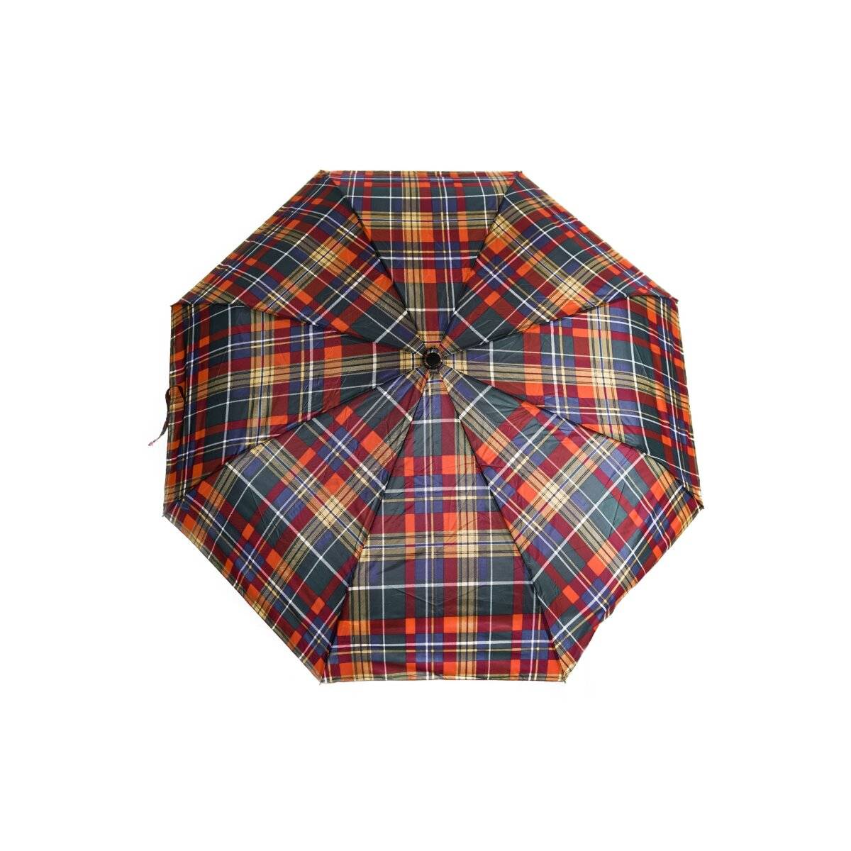 Kompakter Taschenschirm in Karomuster mit Schutzhülle  robust und stilvoll Motiv 2