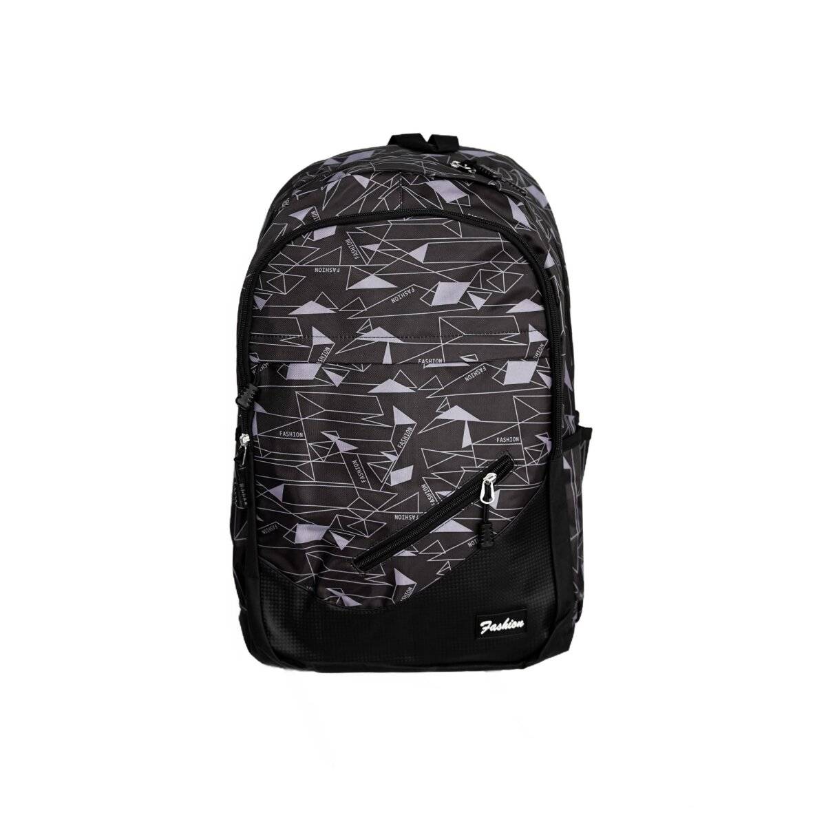 Rucksack mit modernem rhombischem Druck  Praktisch und stilvoll Grau