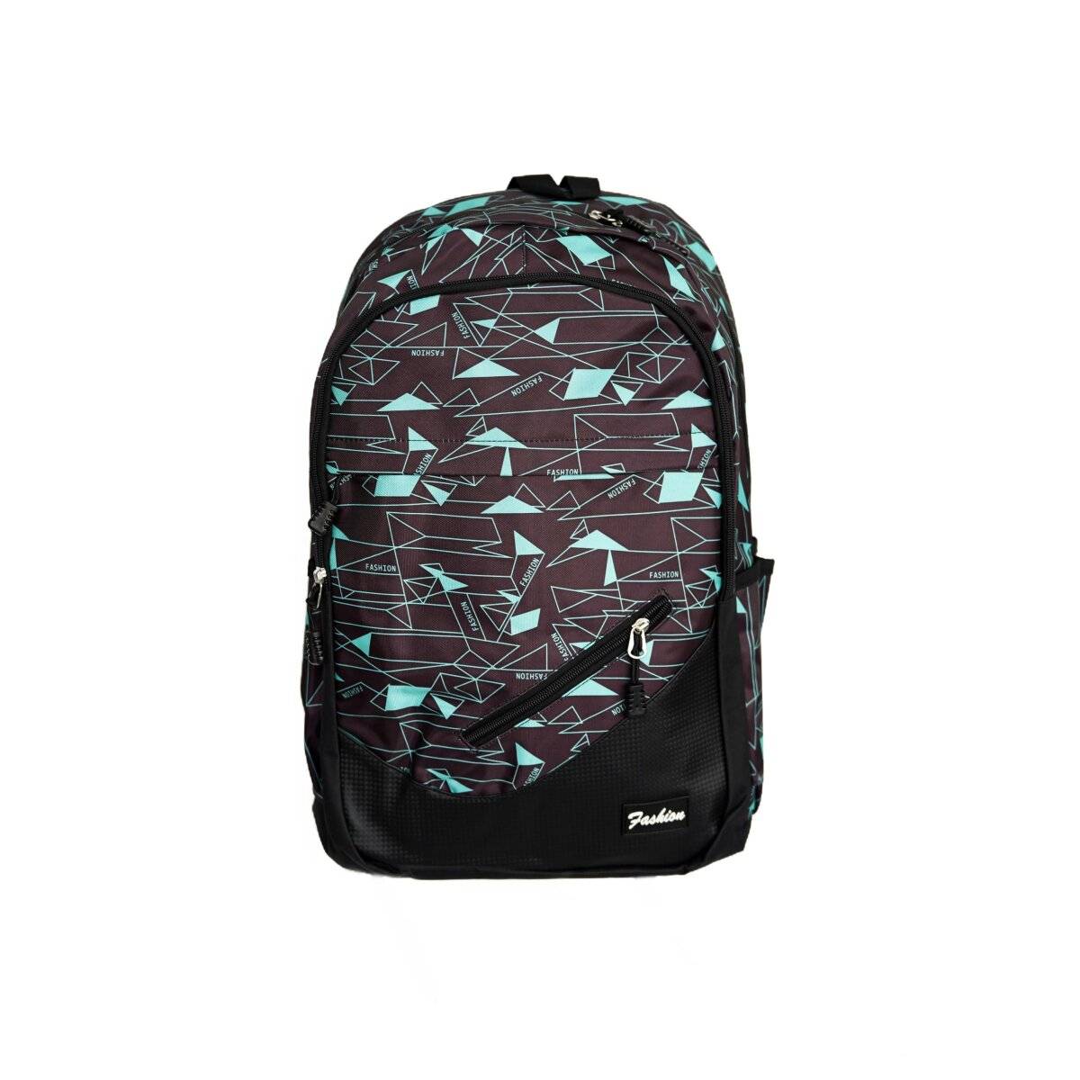 Rucksack mit modernem rhombischem Druck  Praktisch und stilvoll Türkis