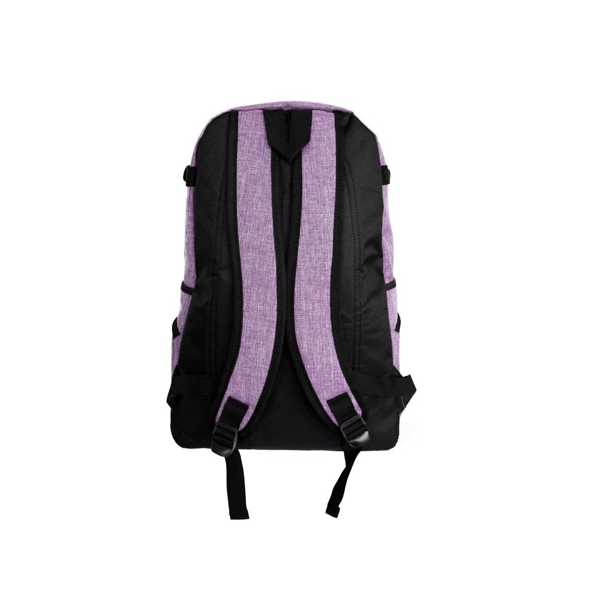 Einfarbiger Basic Rucksack 32 x 18 x 48 cm - stillvoll, praktisch und vielseitig Lila