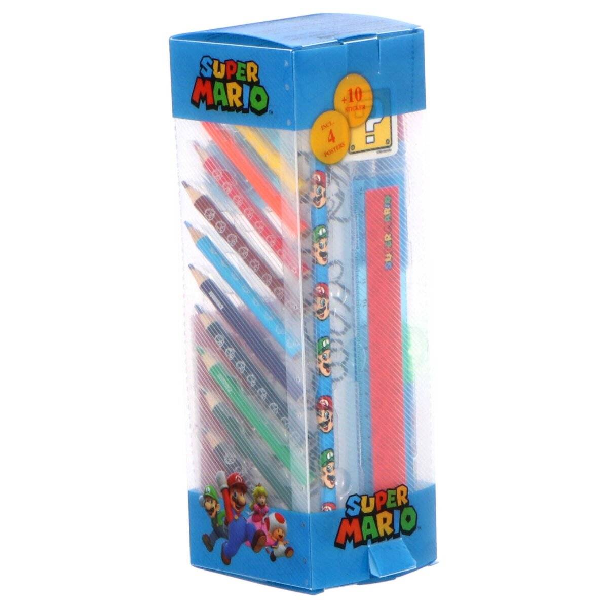 Super Mario Schreibwaren-Set  35-teiliges Kreativset für Kinder