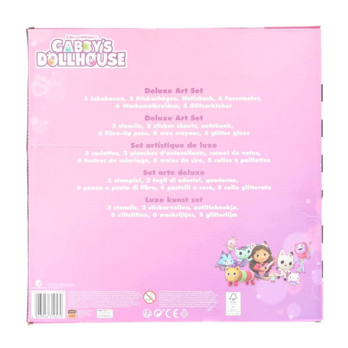 Gabby's Dollhouse Malset Farbset 23-tlg. Das perfekte Kreativpaket für Kinder