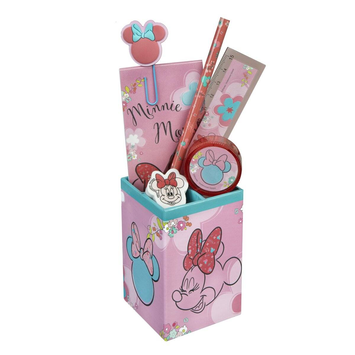 Disney Minnie Mouse Gefüllter Stifthalter  7-teiliges Set für kreative Kinder
