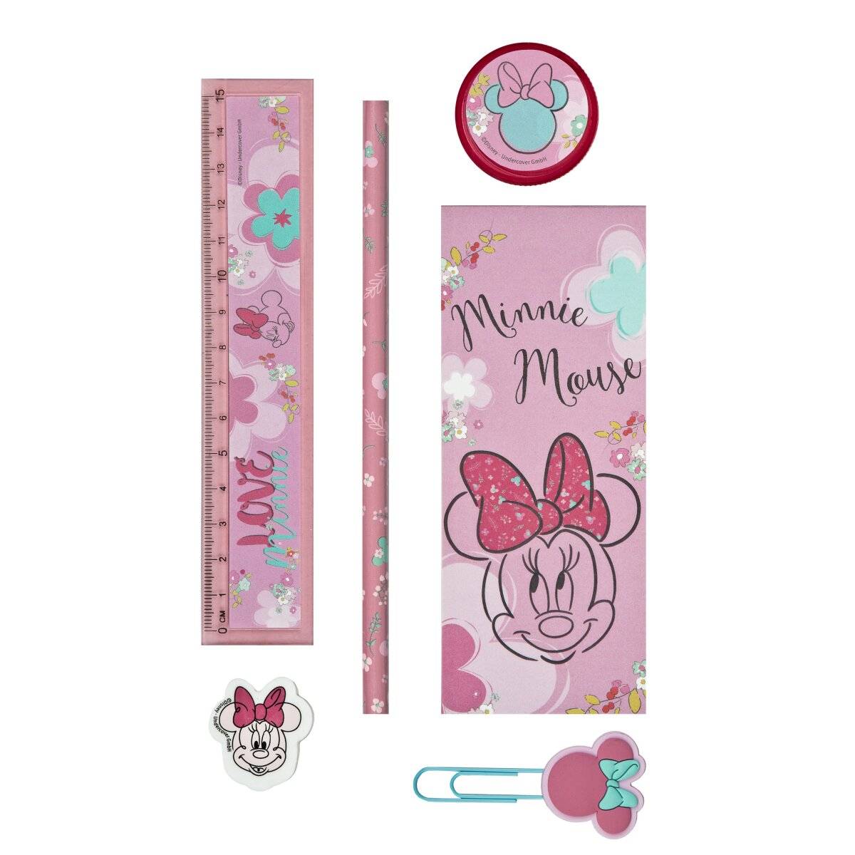 Disney Minnie Mouse Gefüllter Stifthalter  7-teiliges Set für kreative Kinder