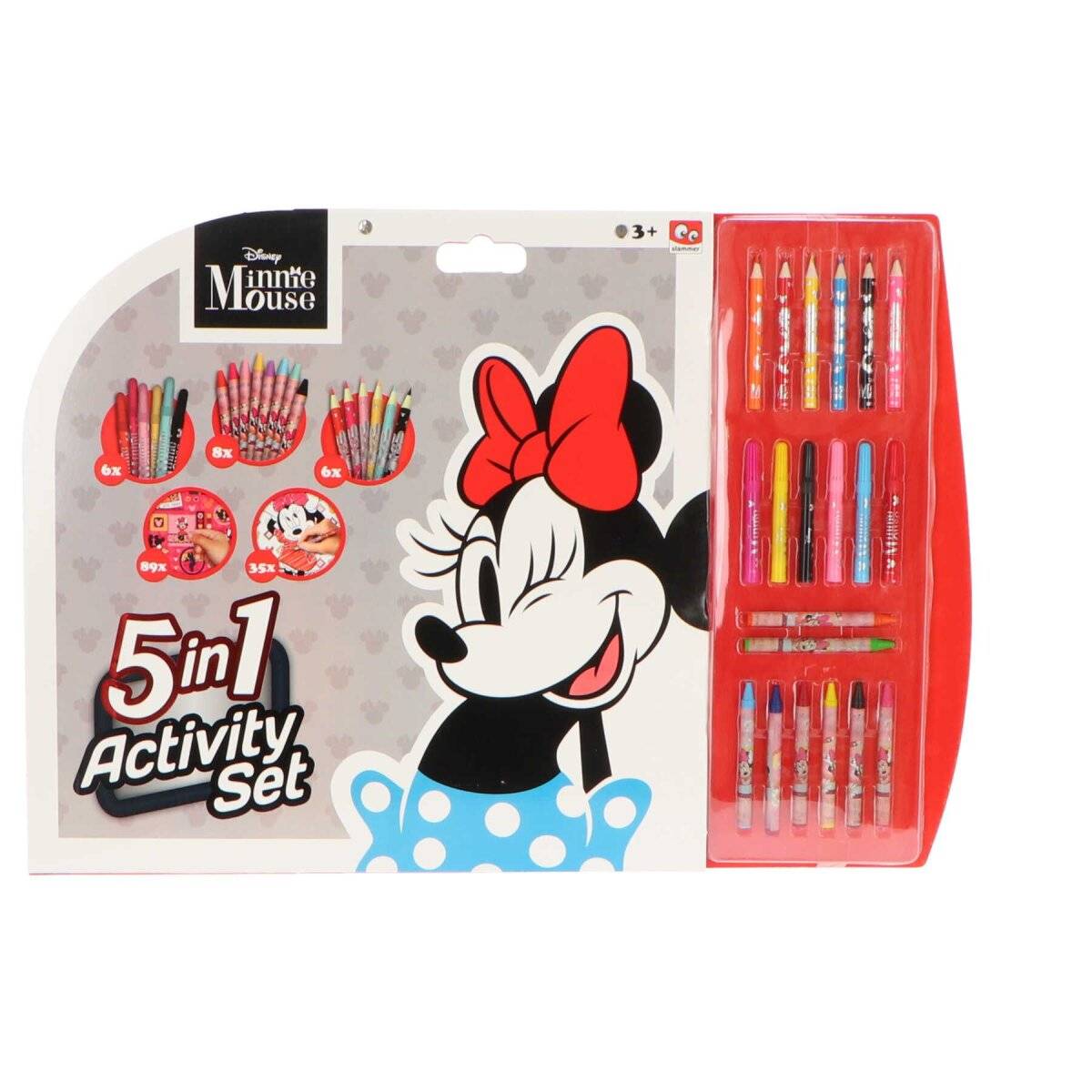 Disney Minnie Mouse Schreibset  Kreatives Set mit Stiften und Zubehör für Kinder