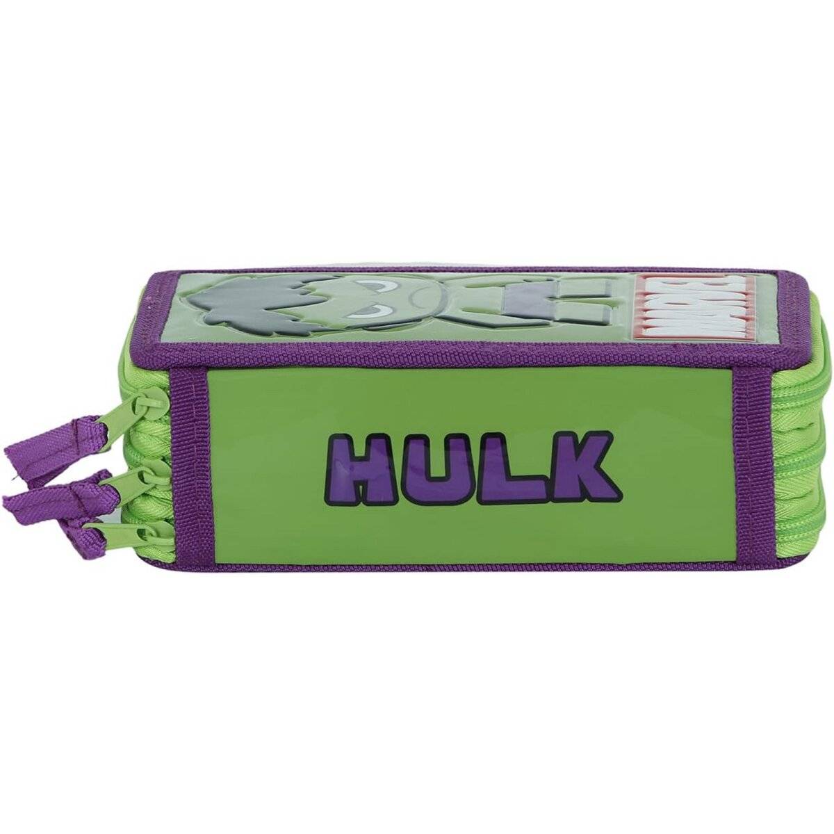 Marvel Hulk Federmappe  Großes 3-Fach Mäppchen, Komplett Gefüllt, 14 x 21 cm