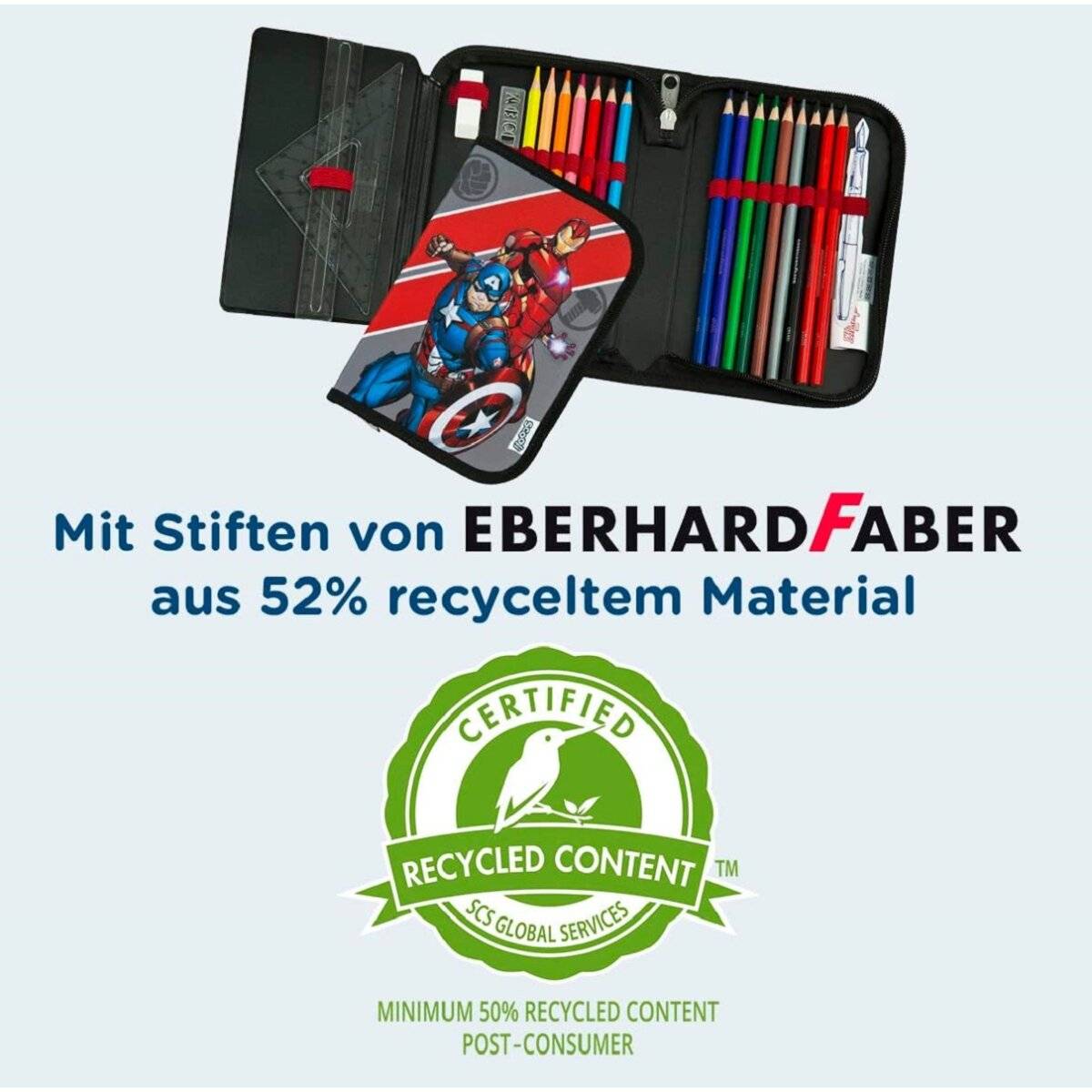 Marvel Avengers Gefüllte Federmappe Federmäppchen Set Schüleretui