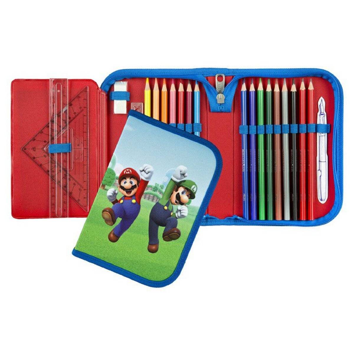 Super Mario Stifteetui  Praktisches Schreibset für Schule