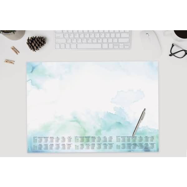 Schreibunterlage Watercolor Sea 3-Jahres-Kalendarium 595x410mm 30 Blatt
