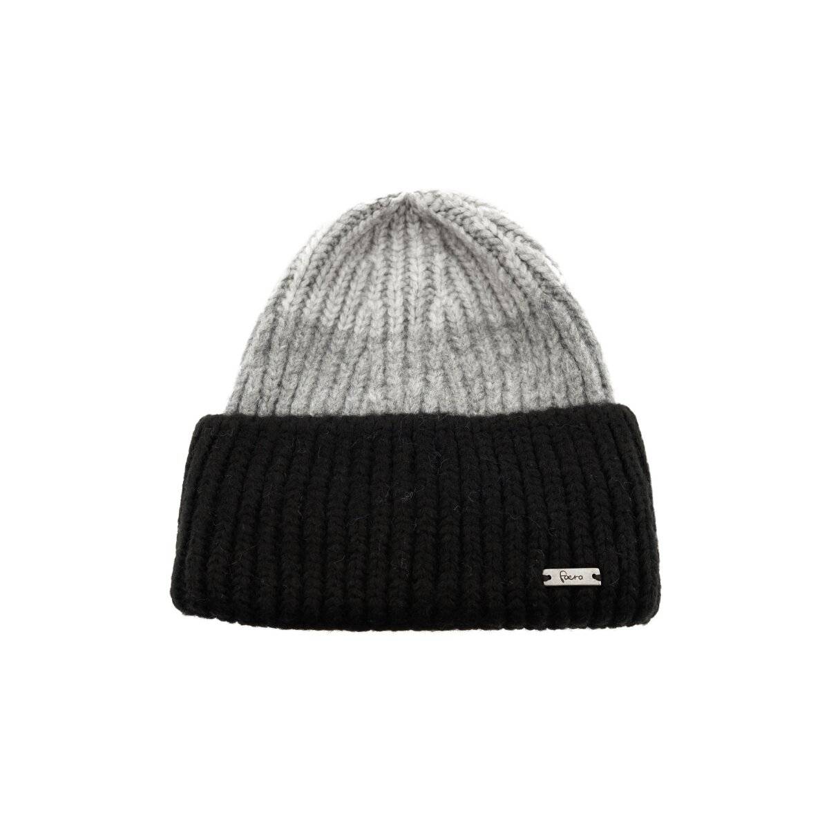 Wintermütze mit Innenfutter Unisex Strickmütze Beaniemütze - warmhaltend Schwarz