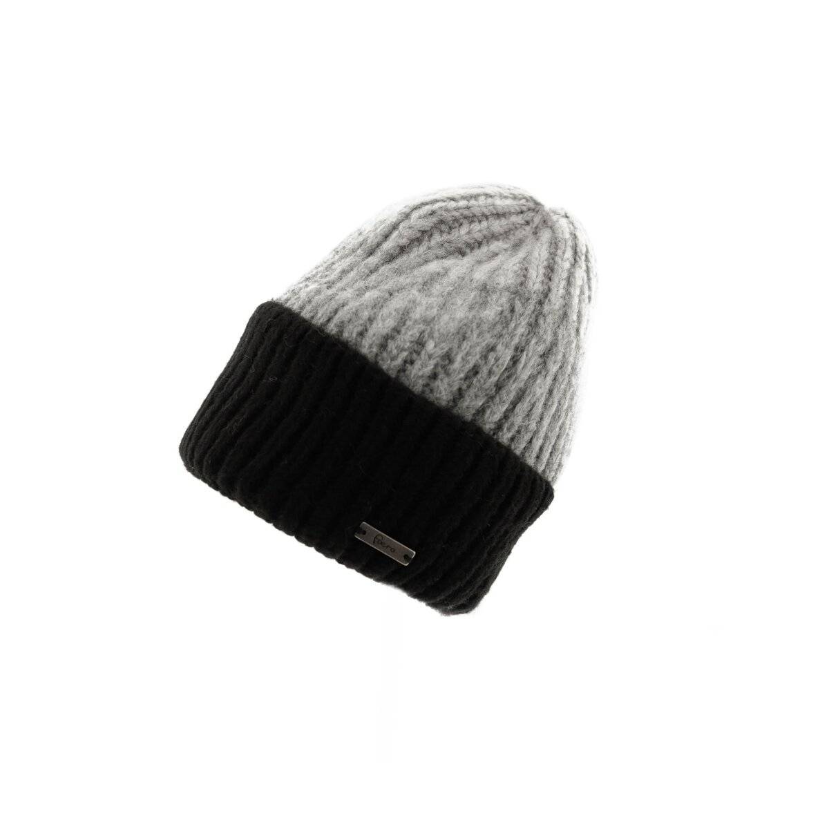 Wintermütze mit Innenfutter Unisex Strickmütze Beaniemütze - warmhaltend Schwarz