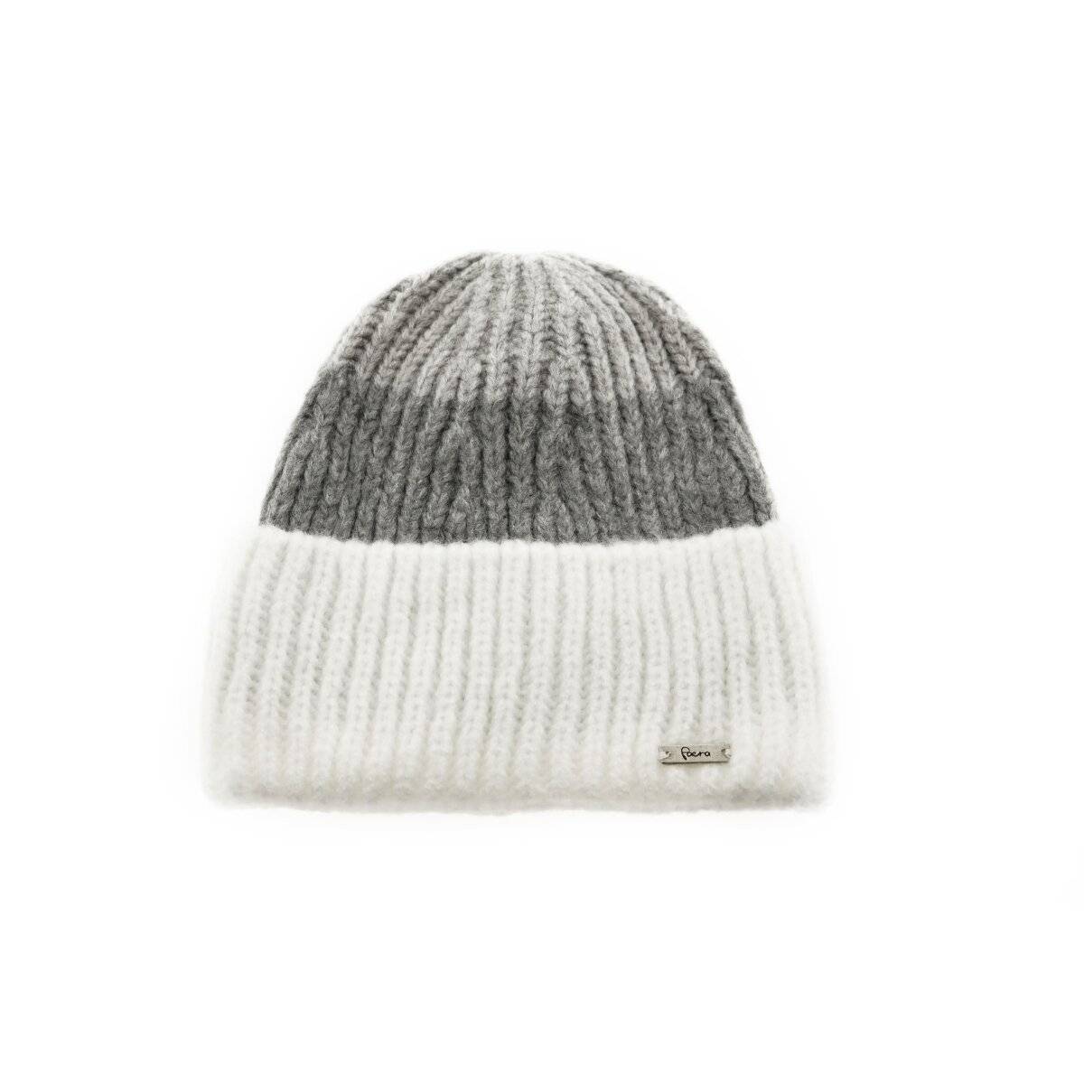 Wintermütze mit Innenfutter Unisex Strickmütze Beaniemütze - warmhaltend Grau