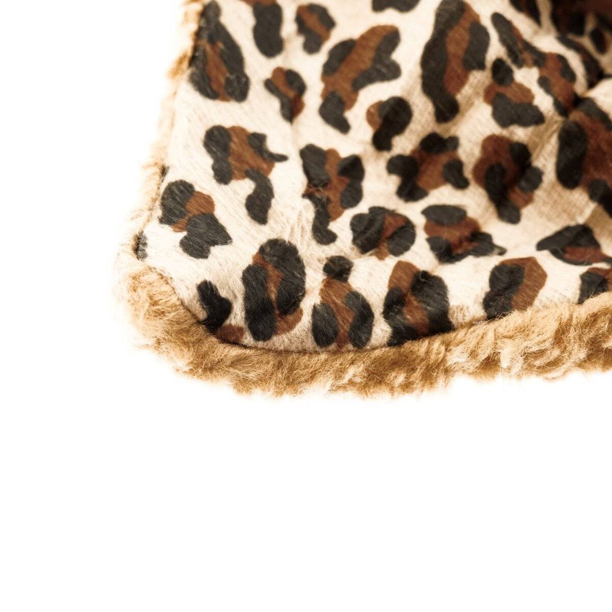 XXL Schal für Damen mit Leopardenmuster - Kuscheliger Halstuch in Dreieckform Braun