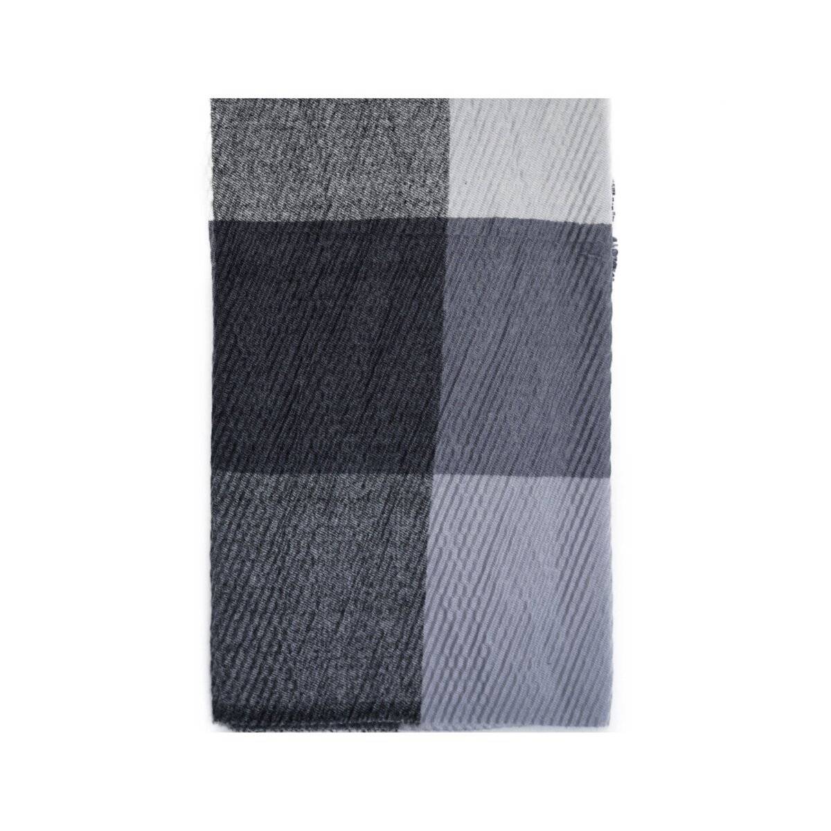 Luxuriöser XXL Kuschelschal im Karomuster 220x70 cm - extra Weich & Wärmend Schwarz/Weiß