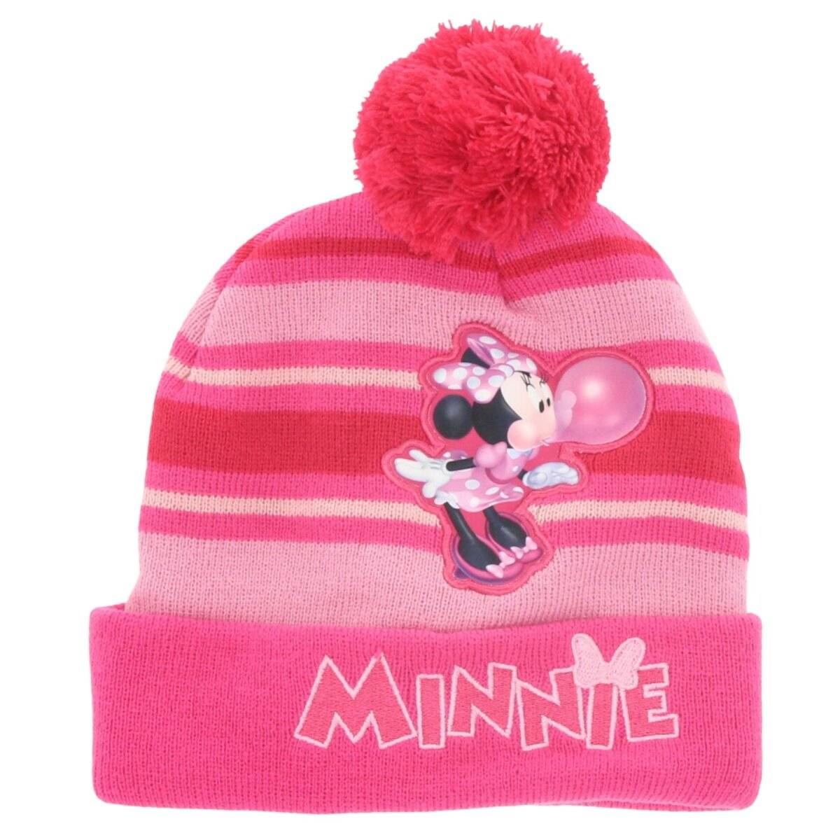 Disney Minnie Maus Bommel-Mütze – Warme Wintermütze für Kinder Onesize Pink