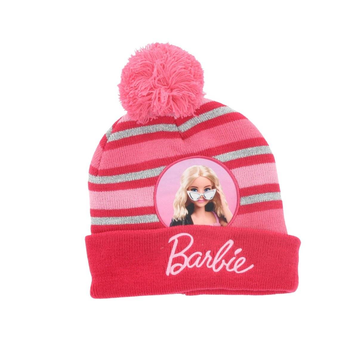Barbie Bommel-Mütze – Warme Wintermütze für Kinder Onesize Pink
