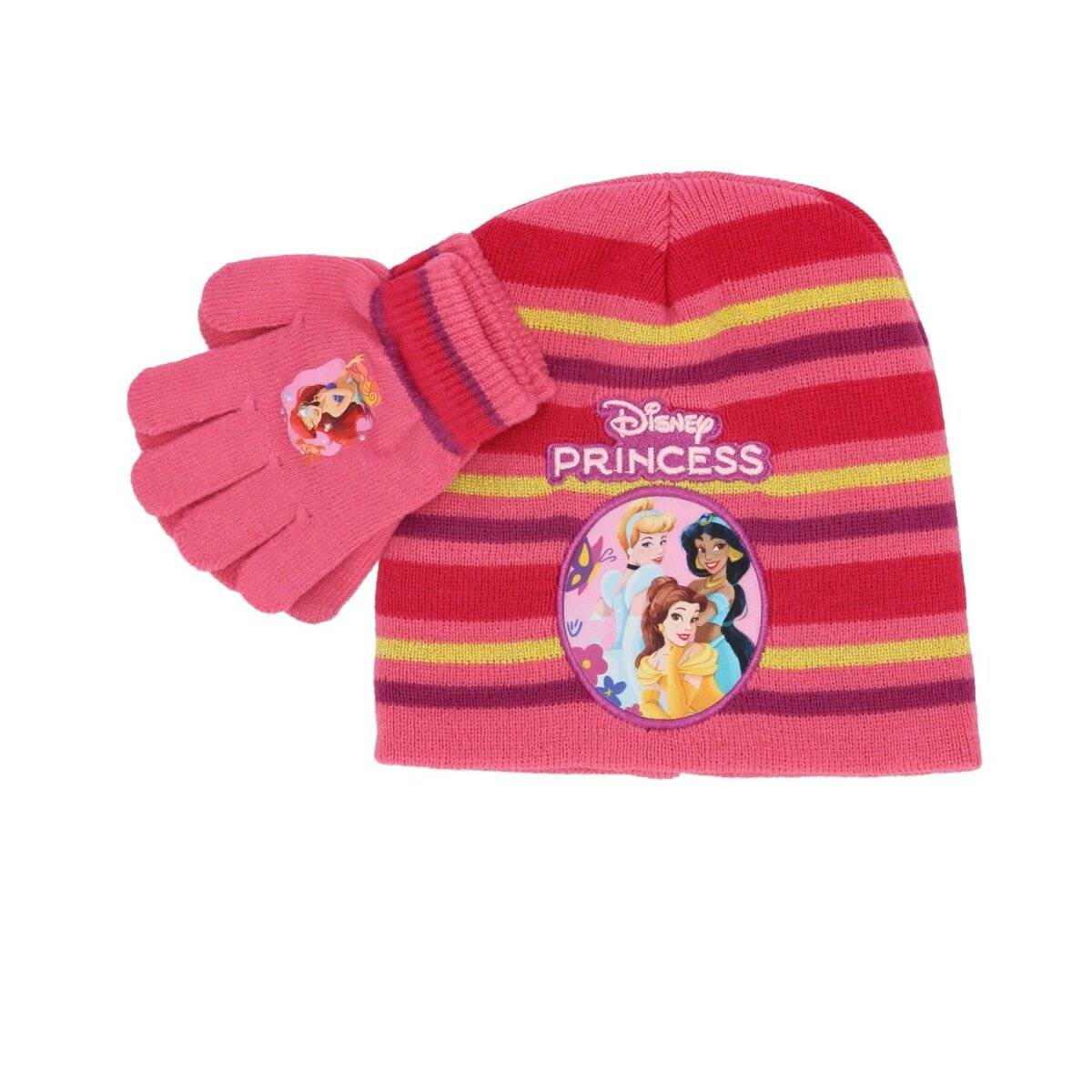 Princess Set Mütze und Handschuhe für kleine Prinzessinnen Rosa