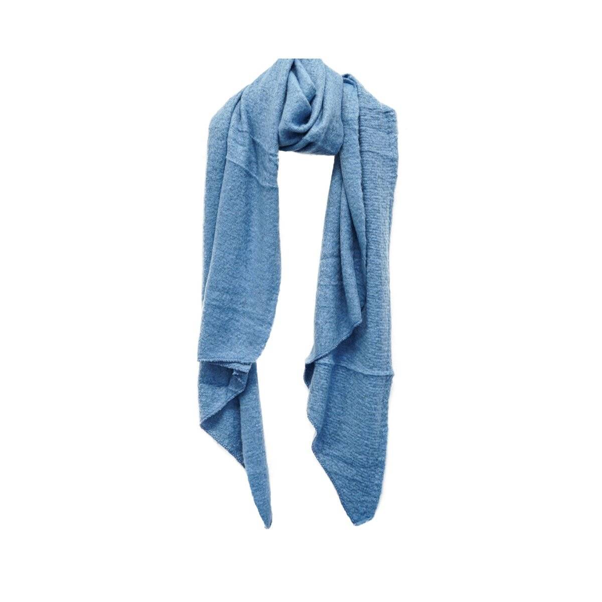 Eleganter Modeschal 220x70 cm, einfarbiger Schal - Stilvoll & Wärmend Blau