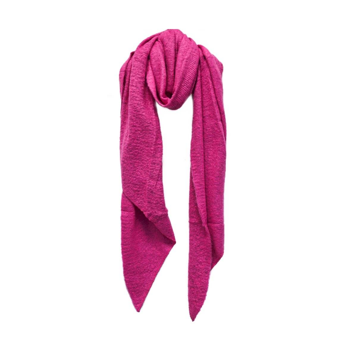 Eleganter Modeschal 220x70 cm, einfarbiger Schal - Stilvoll & Wärmend Fuchsia