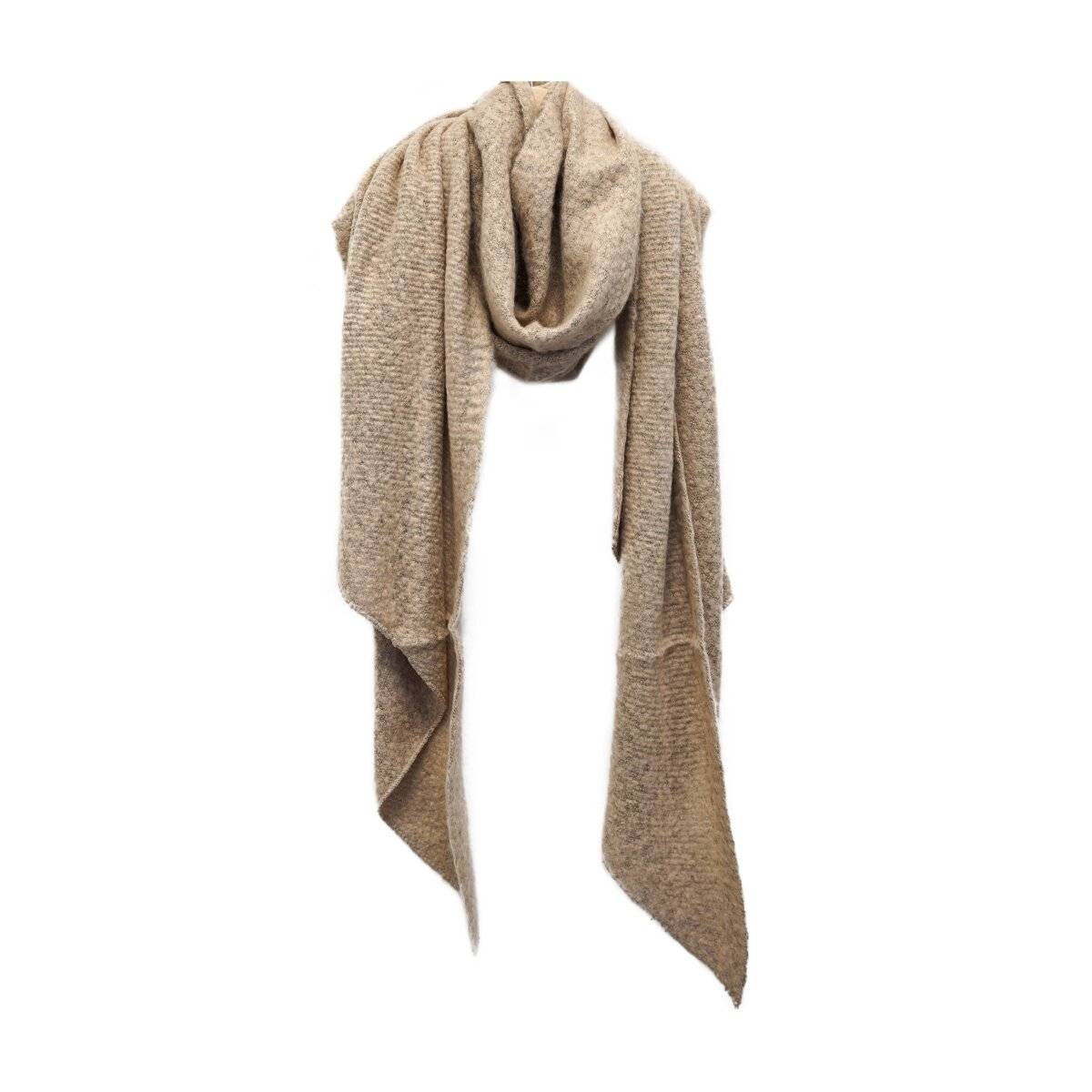 Eleganter Modeschal 220x70 cm, einfarbiger Schal - Stilvoll & Wärmend Hellbraun