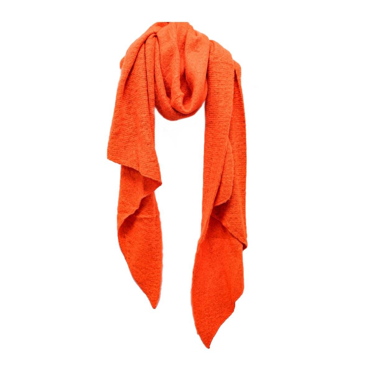Eleganter Modeschal 220x70 cm, einfarbiger Schal - Stilvoll & Wärmend Neonorange
