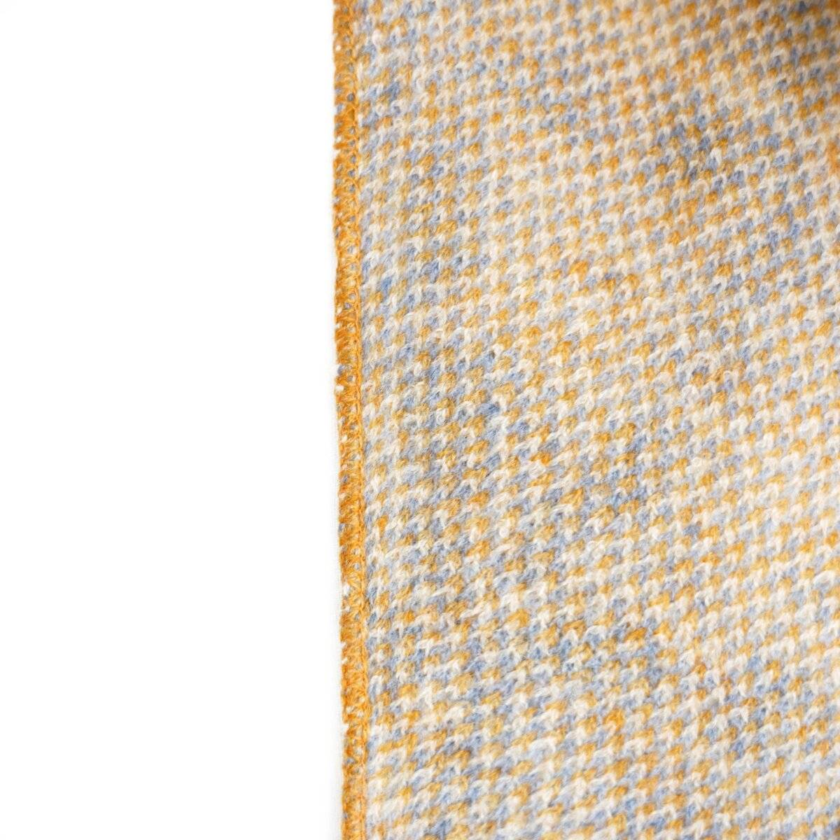 Kuscheliger Dreiecksschal mit Blumenmuster, warmhaltend für Damen 200x90 cm Creme/Blau