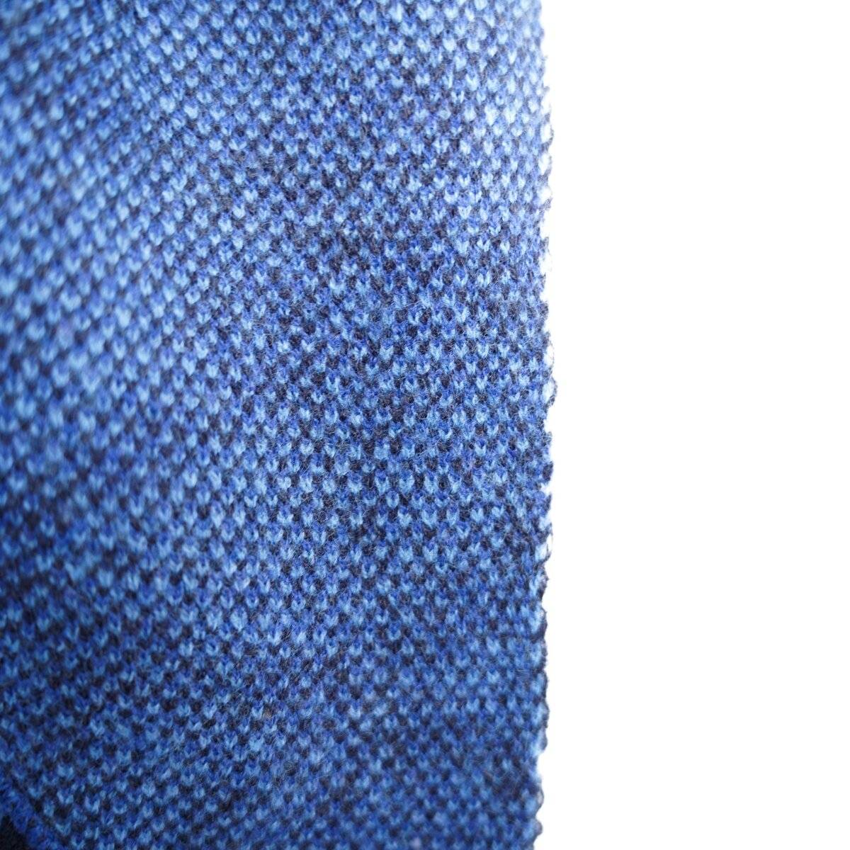 Kuscheliger Dreiecksschal mit Blumenmuster, warmhaltend für Damen 200x90 cm Dunkelblau/Blau