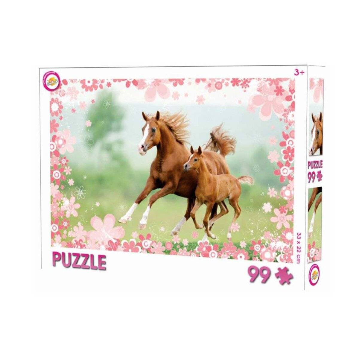 Zoo & Farm Puzzle, Spaßiges Tiermotiv für Kinder Pferde 99 Teile