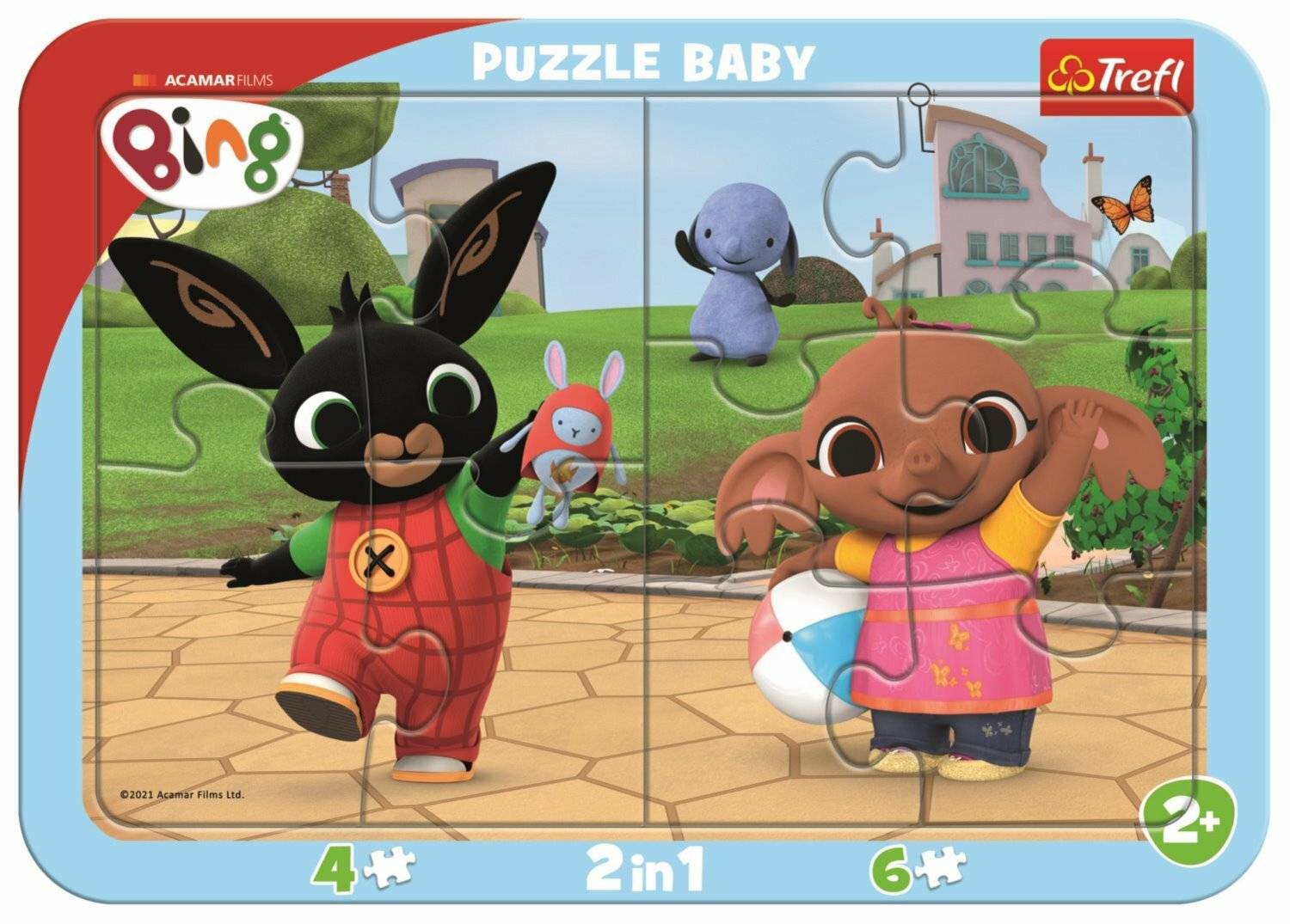 TREFL Baby-Puzzle Bing spielt 2in1, 10 Teile
