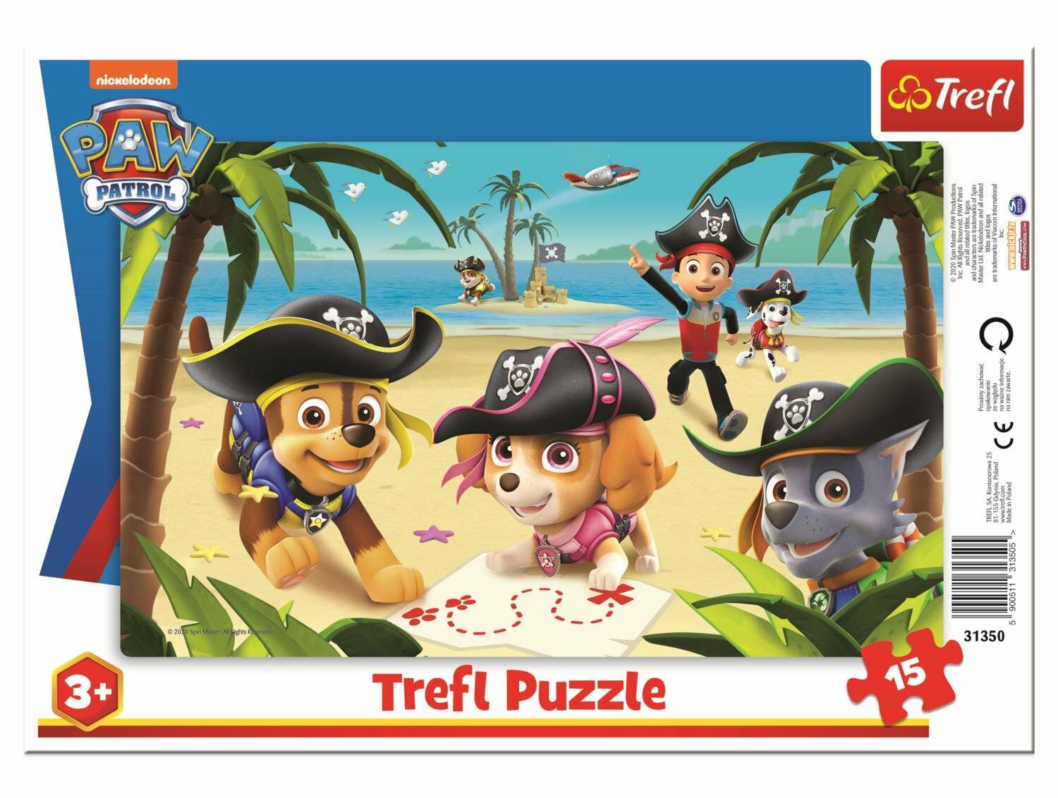 TREFL Puzzle Paw Patrol: Piratenexpedition 15 Stück