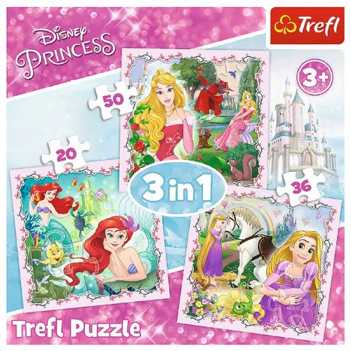 Disney Princess Kinderpuzzle 3-in-1 Puzzle mit je 36, 20 und 50 Teilen für Kinder Disney Princess Kinderpuzzle 3-in-1 Puzzle mit je 36, 20 und 50 Teilen für Kinder