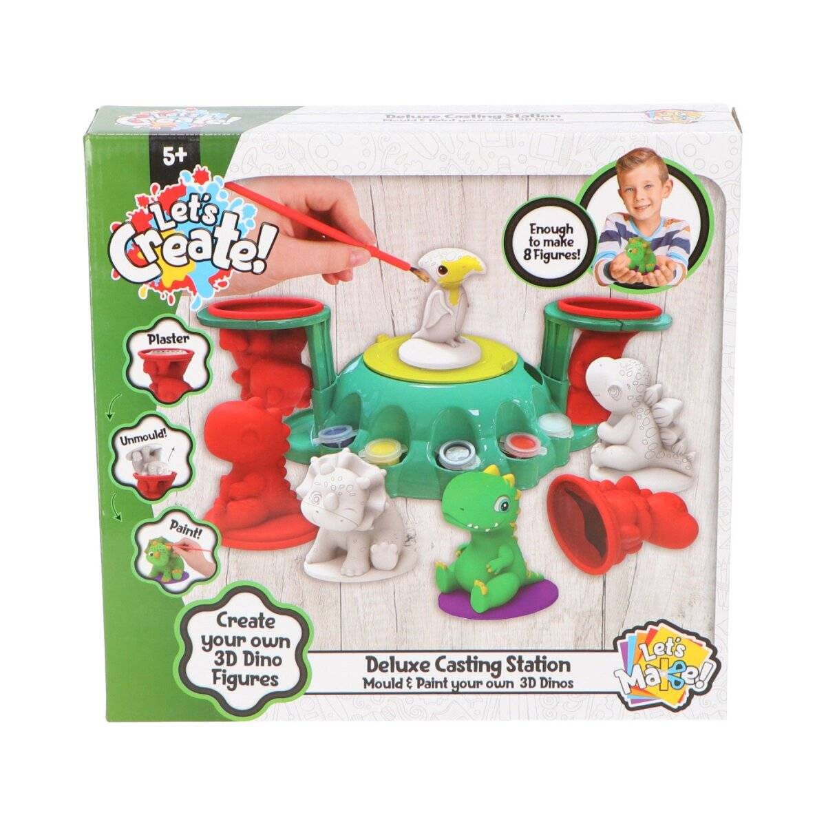 Deluxe-Gießstation Dinosaurier Figuren Hobbyset Kreatives Spielzeug Gips Gießen für Kinder