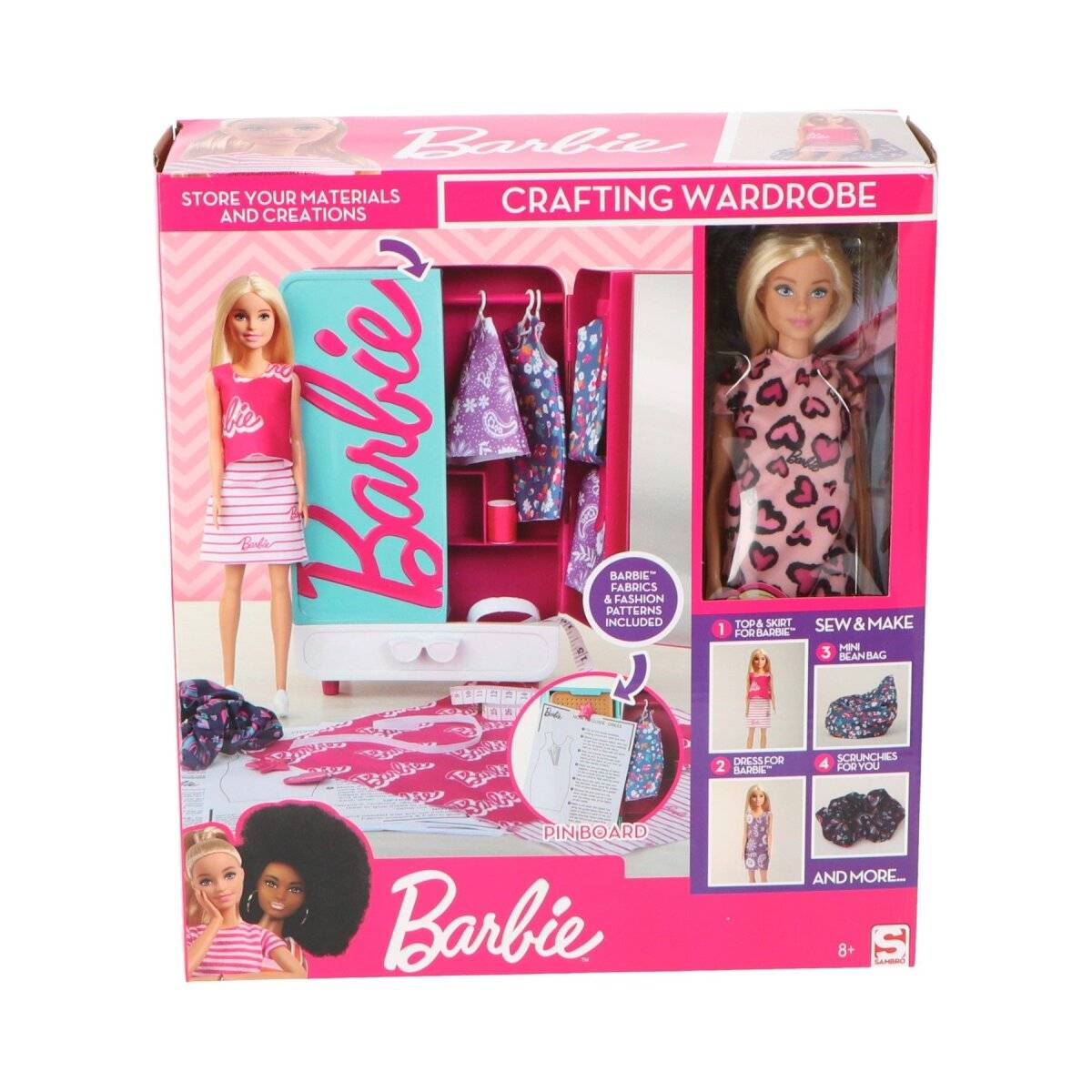 Barbie Kleiderschrank-Set mit Barbie-Puppe  Traumhafte Modewelt für Kinder