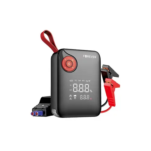 4 in 1 Starthilfe 7200 mAh mit Kompressor von 150PSI und einer LED-Taschenlampe 4 in 1 Starthilfe 7200 mAh mit Kompressor von 150PSI und einer LED-Taschenlampe