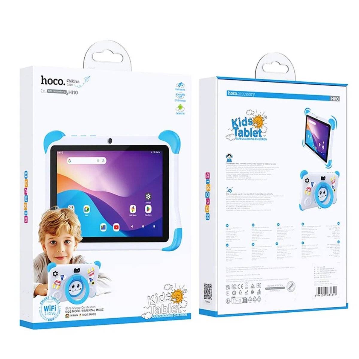 Tablet für Kinder 8-Zoll-HD, 4000 mAh, mit Androidsystem 14, 3 GB/32 GB Blau