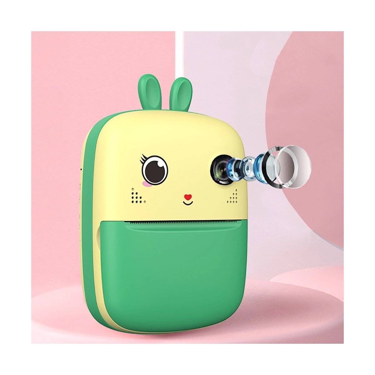 Mini-Thermodrucker 1800 mAh für Kinder mit Kamera und Camcorder 2,4 Zoll, 640 x 480 Pixel Grün